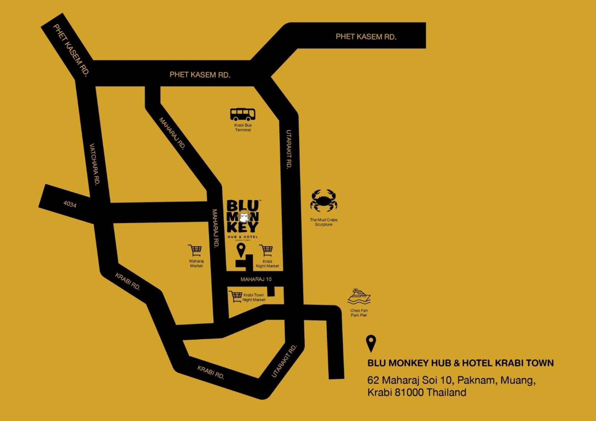 Blu Monkey Hub And Hotel Krabi Town Exterior foto
